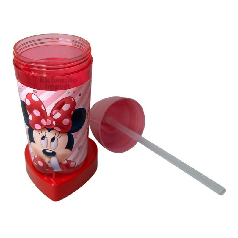 Vaso Botella Toma Jugo Con Bombilla Para Niños