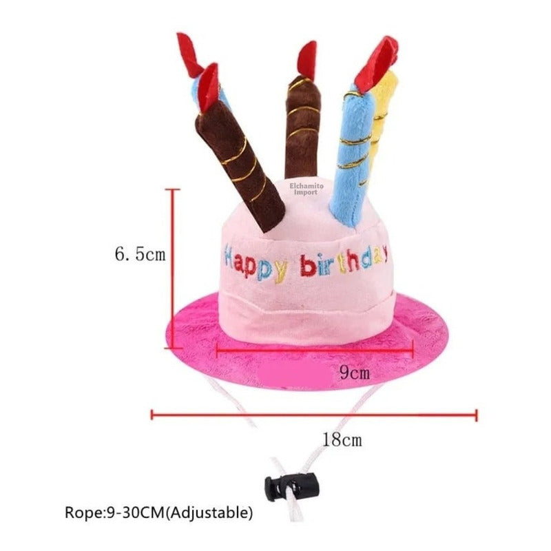 Gorro Cumpleaños Feliz Mascotas Perro Gato