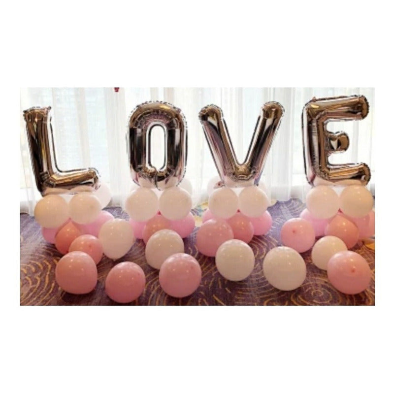 Set Globos Love 36 Piezas  Rosa