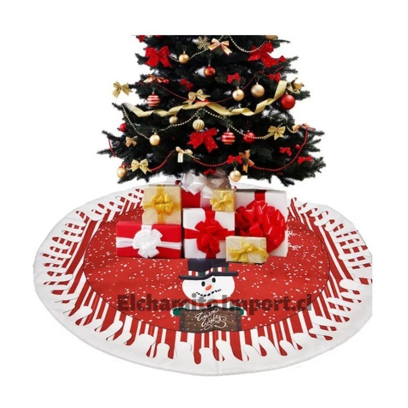 Faldon Pie De Arbol Santa/reno/mono De Nieve