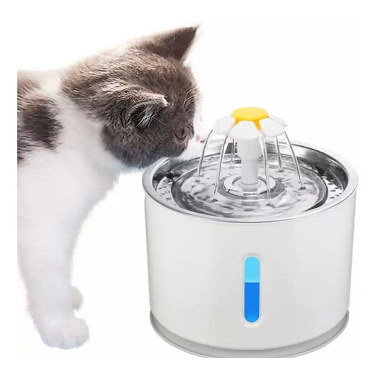 Bebedero Electrico Fuente Mascotas 2.4lts Blanco