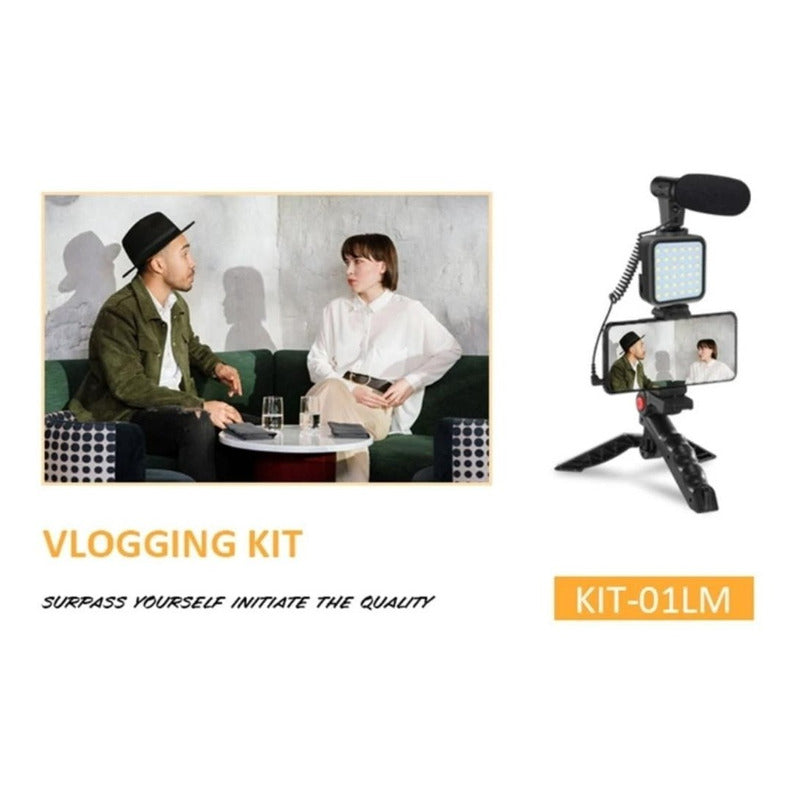 Trípode Micrófono Luz Led Fotografía Videos