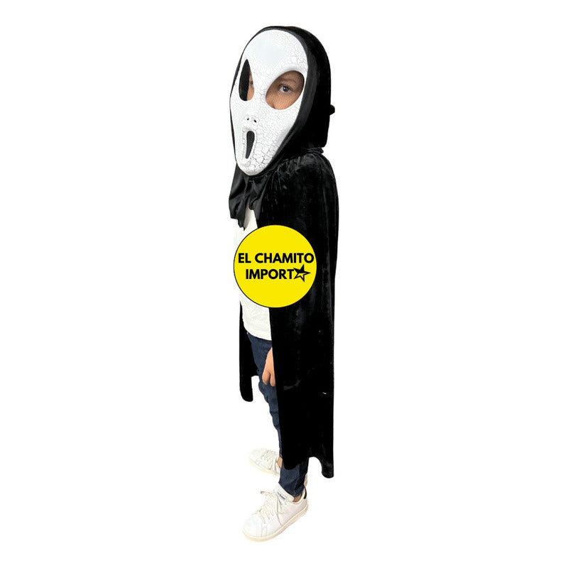 Disfraz Scream Capa + Mascara Niño Halloween Terror– elchamitoimport