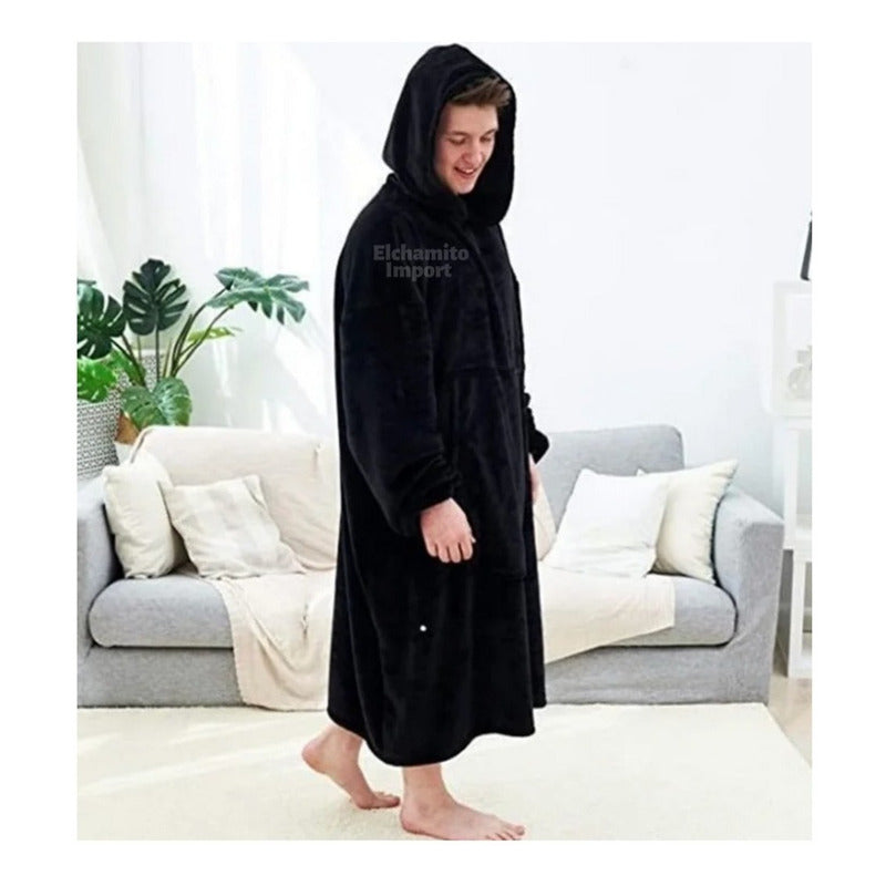 Poleron Manta Maxi Poleron  Felpa Polar Invierno