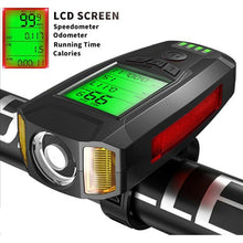 Luz Delantera Velocímetro Bocina Bicicleta