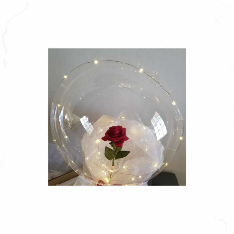 Globo Burbuja  Rosa Luz Led San Valentin Dia Amor/ Amistad