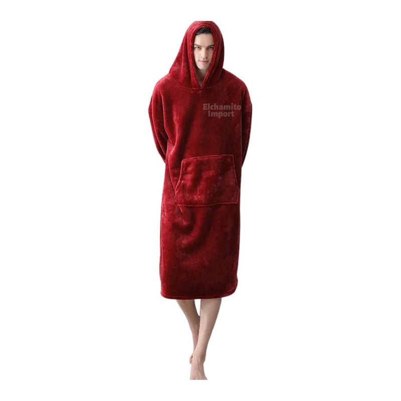 Poleron Manta Maxi Poleron  Felpa Polar Invierno