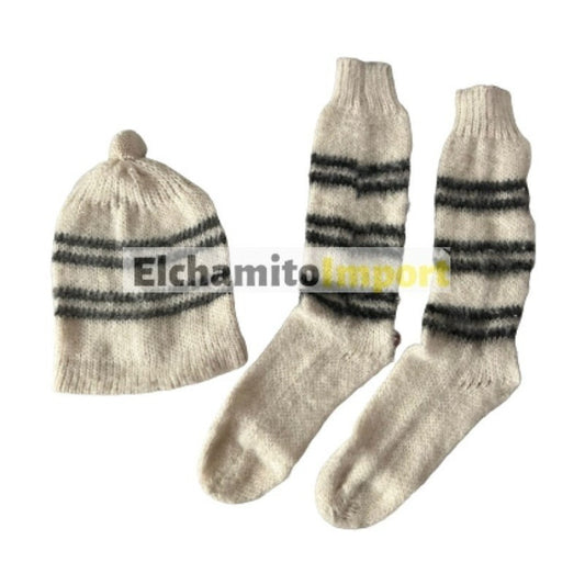 Set De Gorro Y Calcetas Chilota Fiestas Patrias Niños