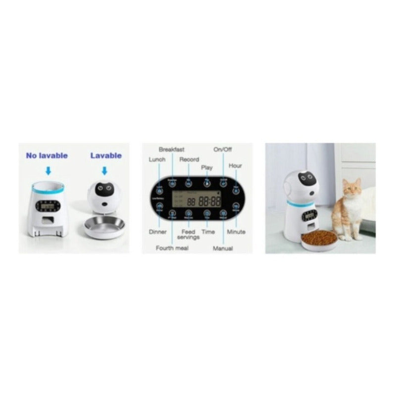 Alimentador Dispensador Automatico Inteligente Para Mascotas