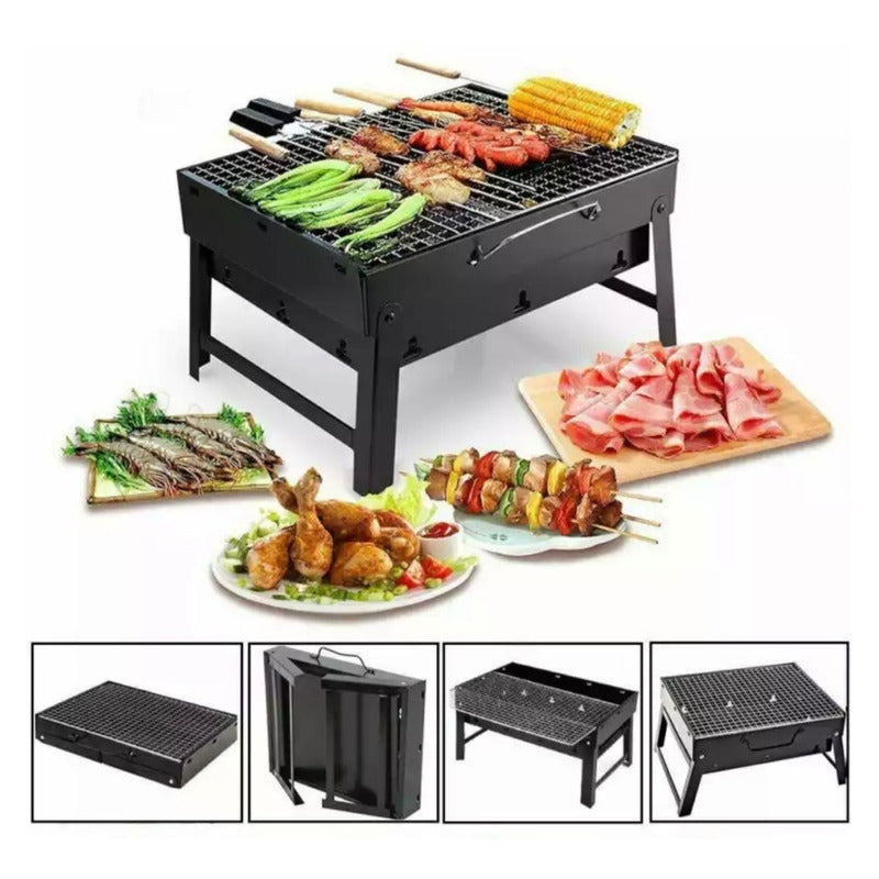 Barbacoa Mini Parrillera Asados Portatl Negro