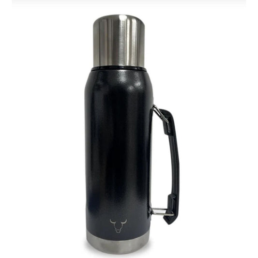 Termo Wayu Premium De 1 Litro Agua Caliente Libre Bpa Mate Negro