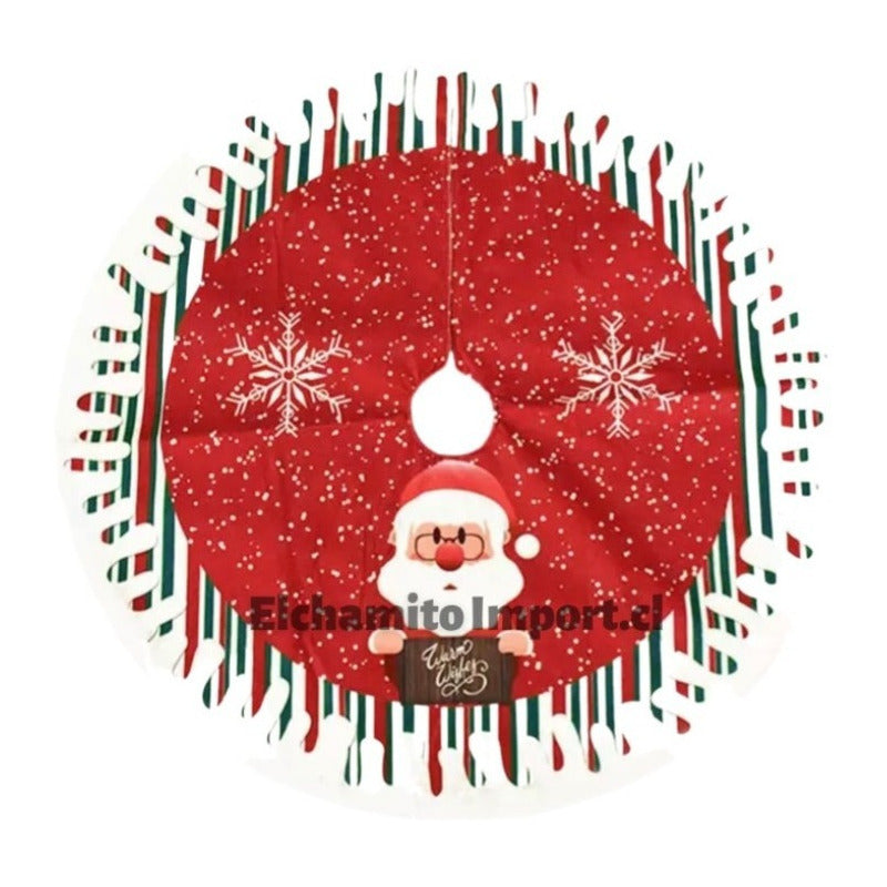 Faldon Pie De Arbol Santa/reno/mono De Nieve