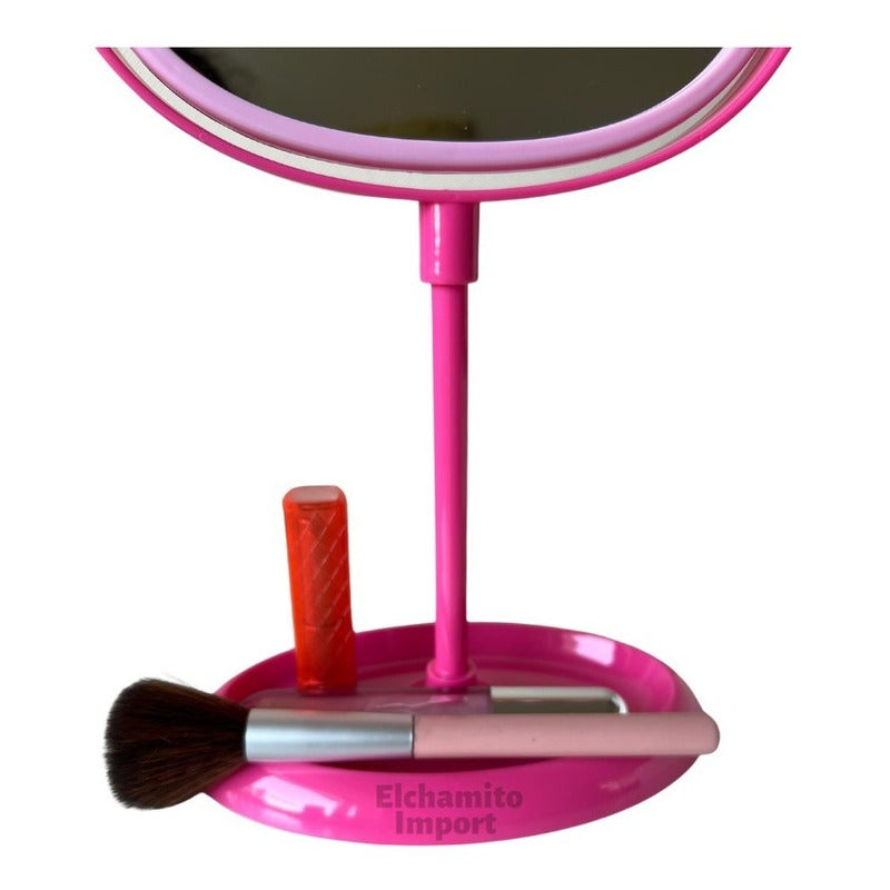 Espejo De Tocador Hello Kitty Doble Cara Rosa Claro