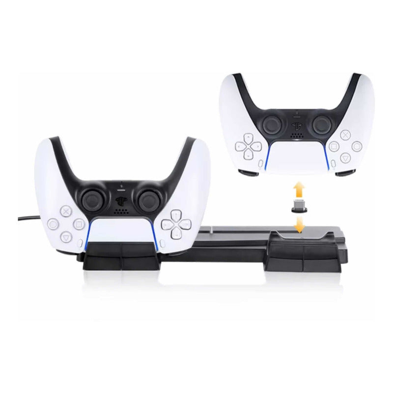 Base Cargador Controles  Soporte Compatible Play 5 Negro