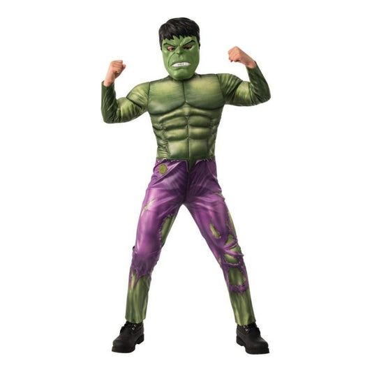Disfraz Hulk Marvel Anvenger Con Musculos Niño Verde M