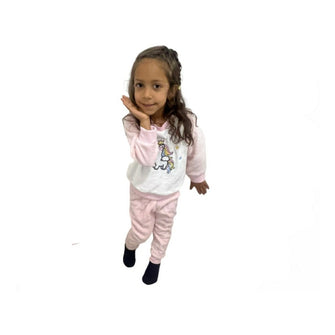 Pijama 2 Piezas Polar Suave Niñas Invierno De 1 A 5 Años