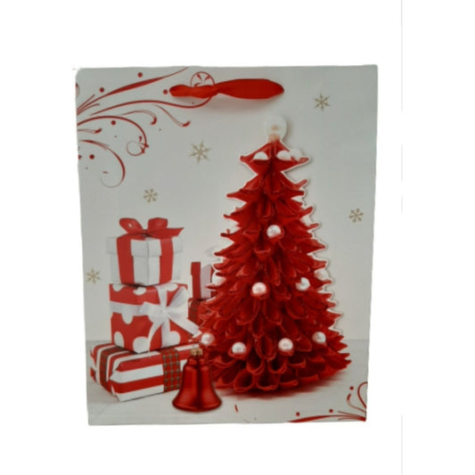 Pack 12 Bolsas Regalo 3d Navideñas 32x26