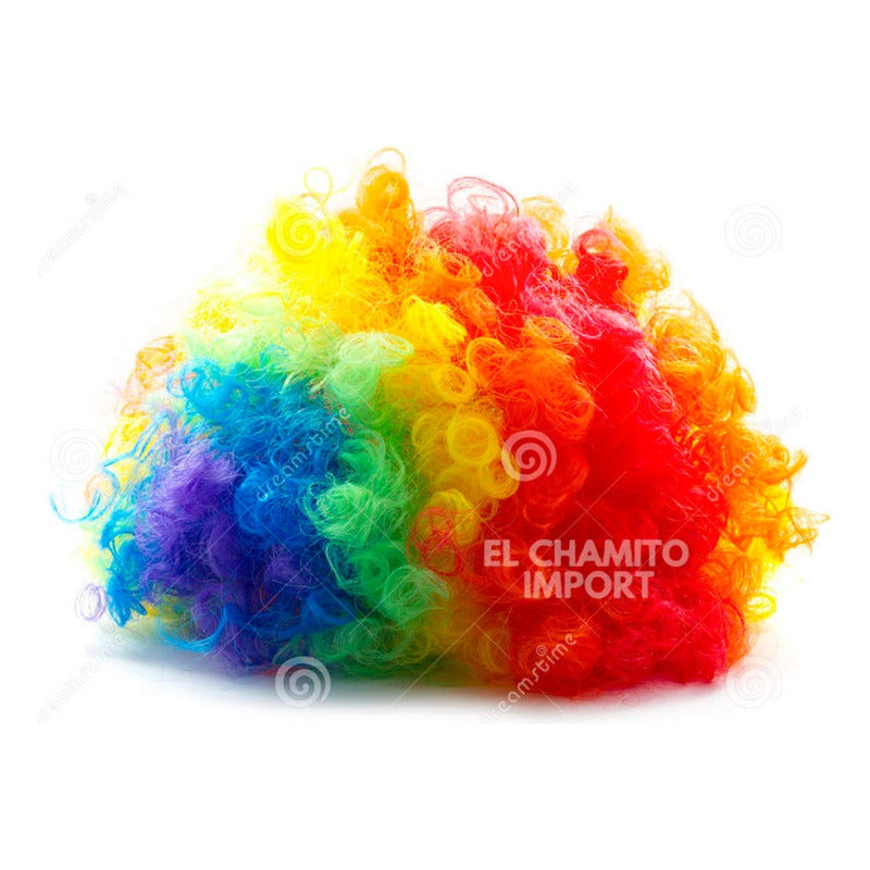 Peluca De Payaso Con Nariz + Guantes