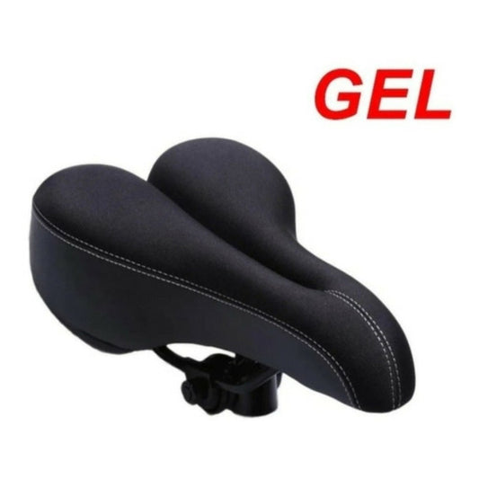 Sillin De Gel Para Bicicleta  Negro-gel 18 Cm 26 Cm