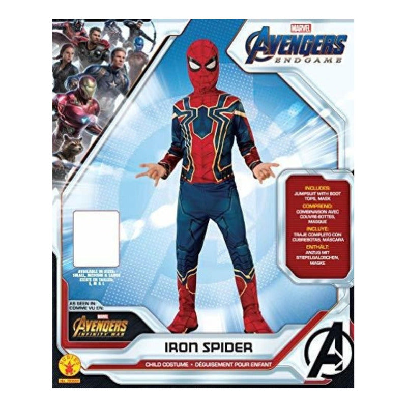 Spiderman Disfraz Niño Iron Spider Avengers Endgame Con Musculos Rojo-azul-dorado