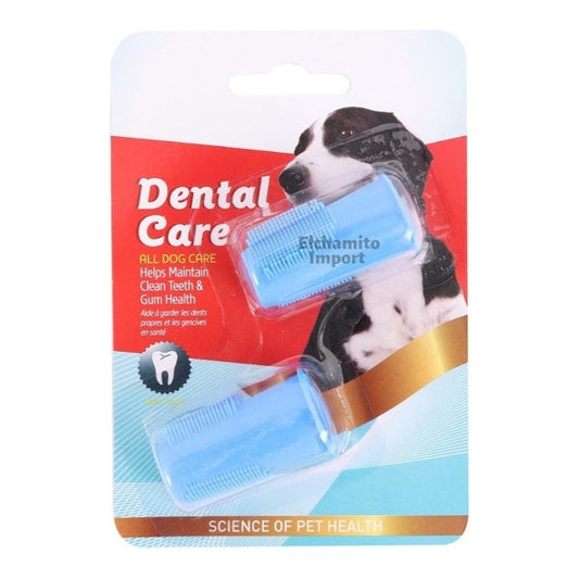 Pack X2 Cepillo De Dientes Dedal Para Mascotas Perros Gatos Sin Sabor