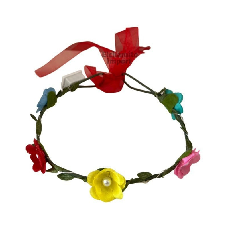 Cintillo Diademas Flores Con Luces, Corona Niñas Mujeres