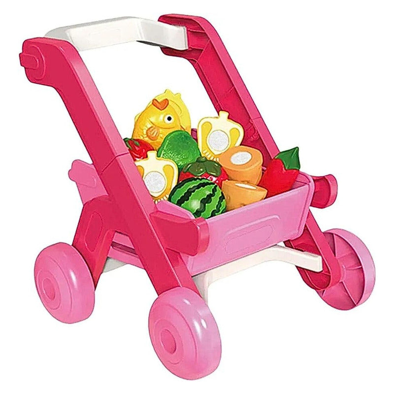 Juguete Carrito De Compras De Plástico Para Niños Azul