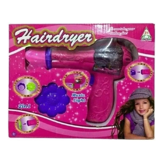 Juguete Secador De Cabello Para Niñas Con Luz Y Sonido