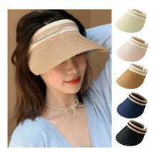 Visera Sombrero De Paja Para Mujer Verano