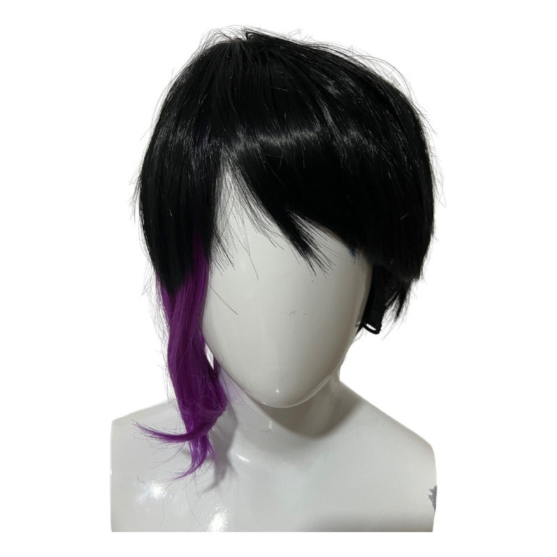 Peluca Sintética Corta/flequillo De Color Ideal Para Disfraz