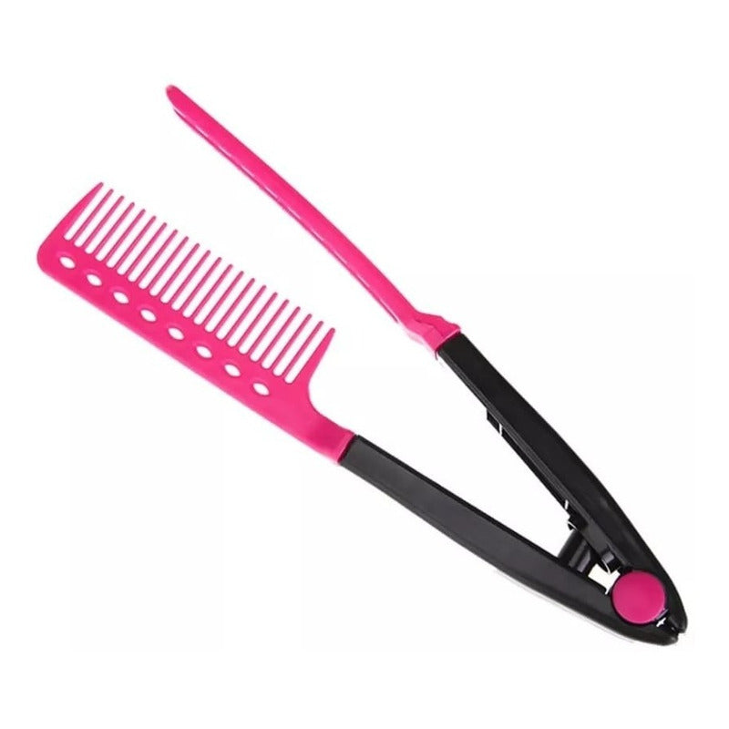 Peineta Plastica Alisado Mujer Rosa