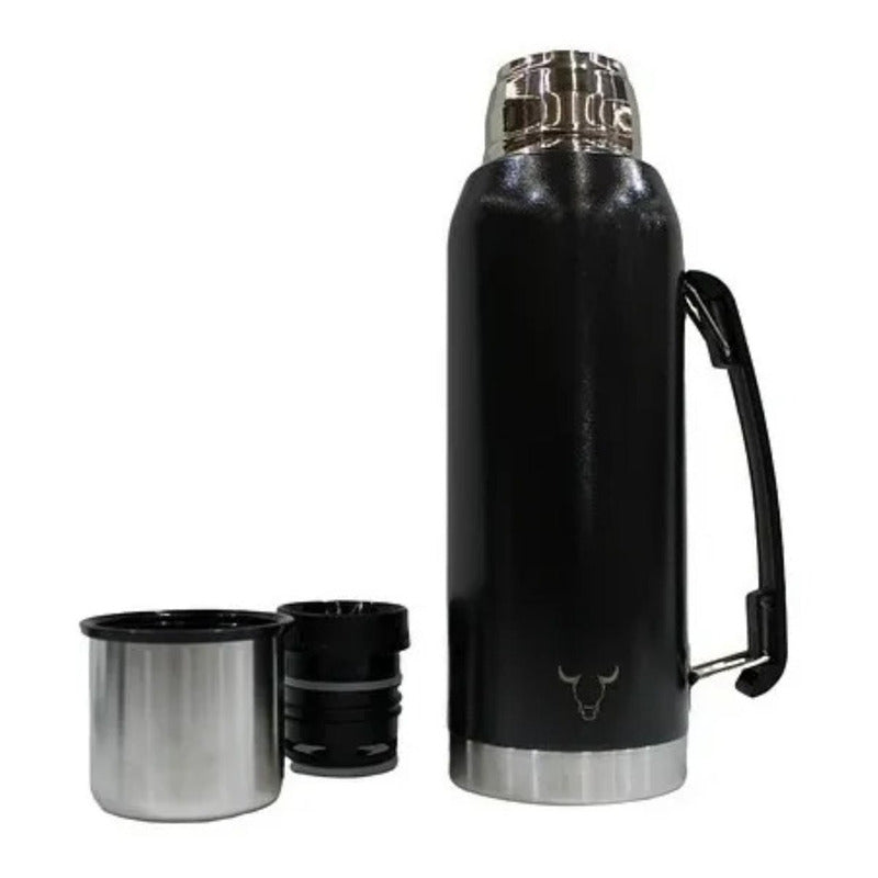 Termo Wayu Premium De 1 Litro Agua Caliente Libre Bpa Mate Negro