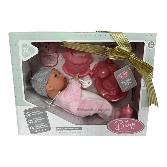 Muñeca Bebe Baby Doll + Accesorios