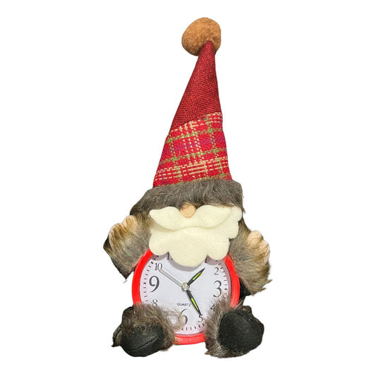 Reloj Mono Navideño Decoración Navidad Rojo