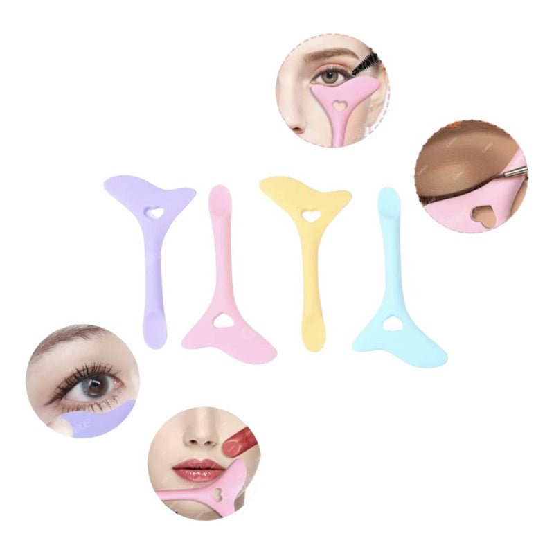 Plantilla Delineador De Ojos- Guia Para Maquillaje Multicolor Mate