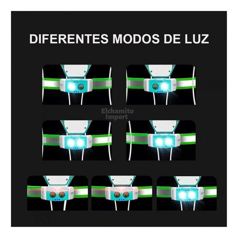 Chaleco Arnes Reflectante Con Luz Led Bicicleta/deportes Verde
