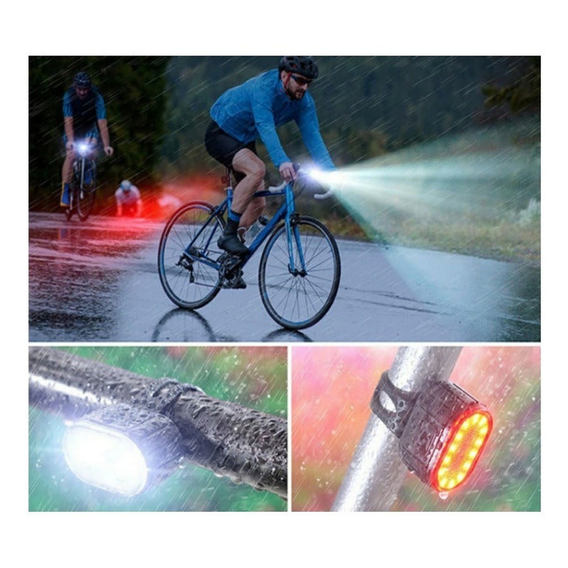 Juego Luces Led Bicicleta Blanca/roja Blanca / Roja