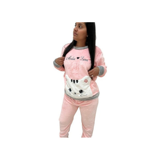 Pijama Mujer Invierno - Polar 2 Piezas Diseño