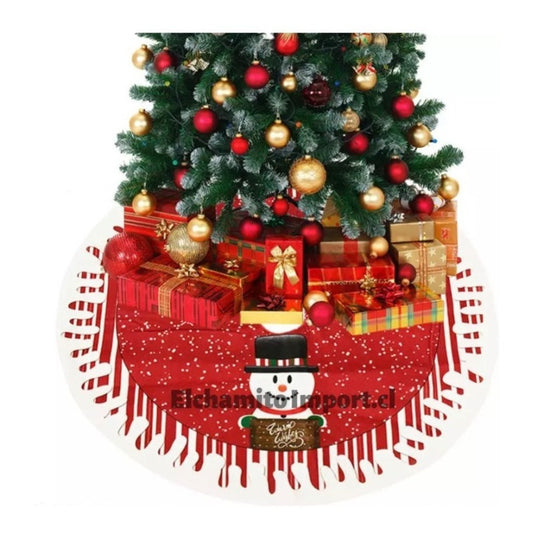 Faldon Pie De Arbol Santa/reno/mono De Nieve