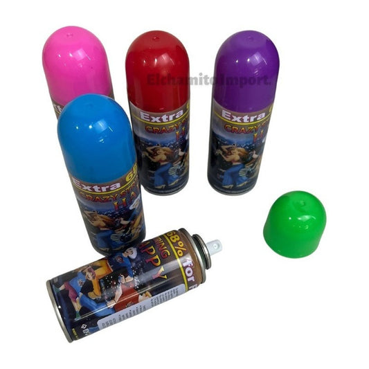 Pack 5 Serpentinas Spray De Colores Surtidos
