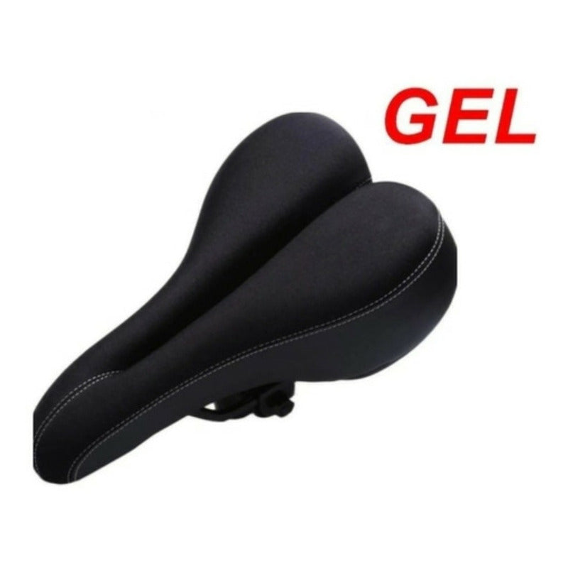 Sillin De Gel Para Bicicleta  Negro-gel 18 Cm 26 Cm