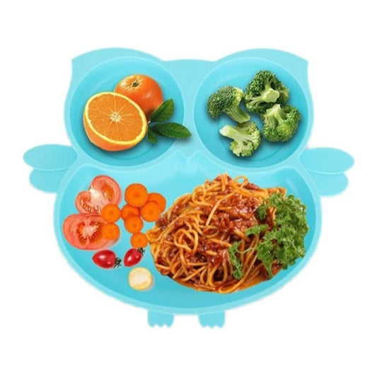 Plato Silicona Diseño Buho Niños