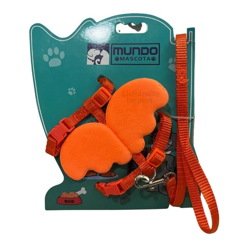 Arnes Para Gatos Perros Pechera Diseño Alas Murcielago