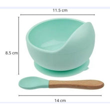 Set Alimentación Babero + Bowl Silicona Cuchara Bebes