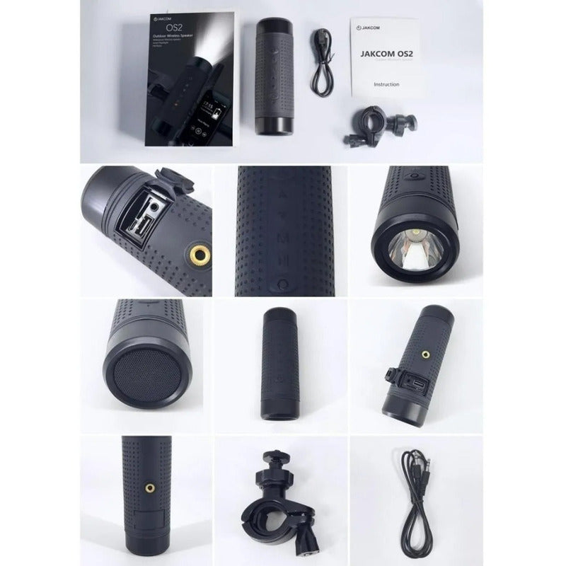 Parlante Inalámbrico Defensor Con Bluetooth Led Impermeable Para Exteriores Negro
