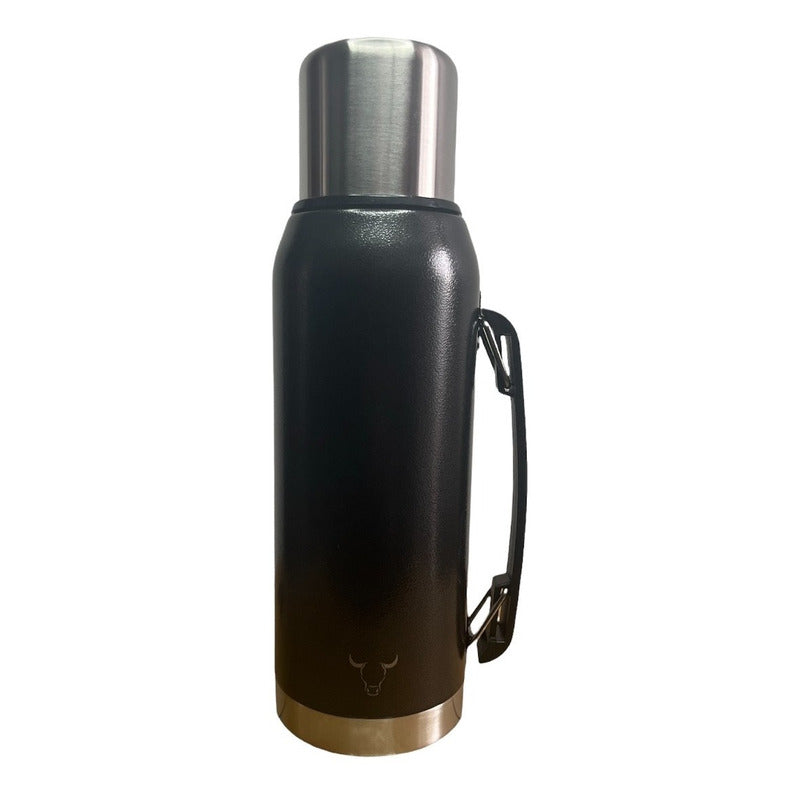 Termo De 1 Litro Agua Caliente Wayu Acero Inoxidable Color Negro