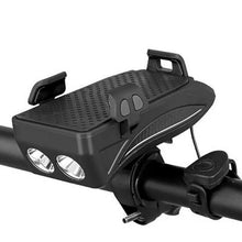 Luz De Bicicleta Recargable 4 En 1 Con Soporte Celu