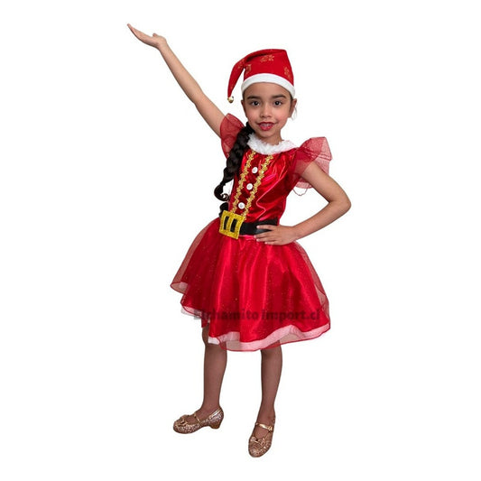 Disfraz Señora Claus/ Vieja Pascuera Niña