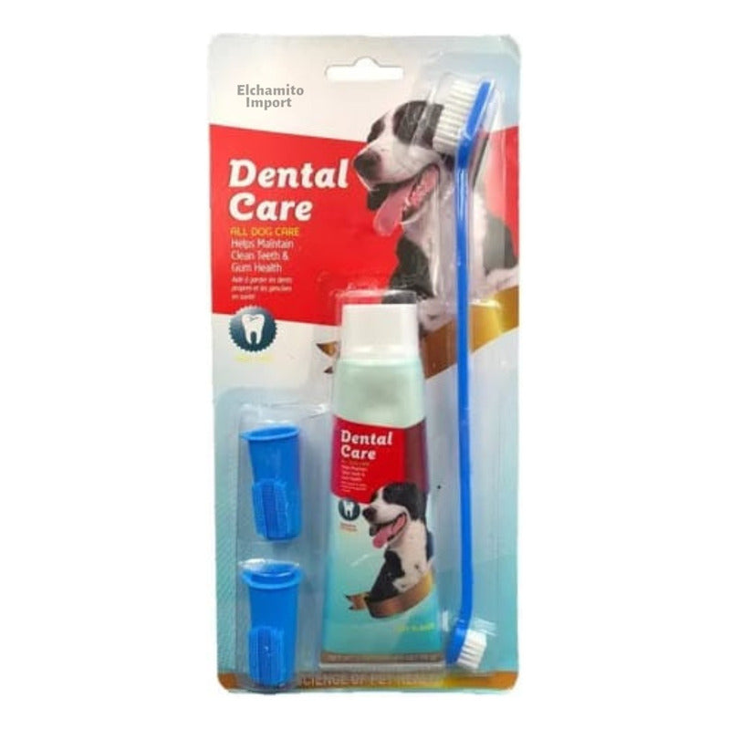Set De Higiene Dental Con Cepillo Para Mascota Dental Care  Carne