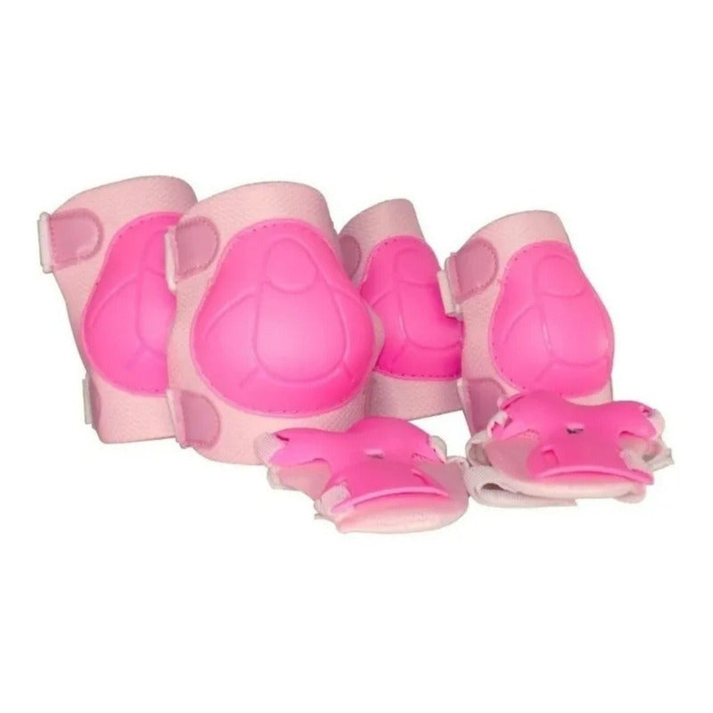 Set Protección Niños Coderas Rodillera Muñecas Rosa